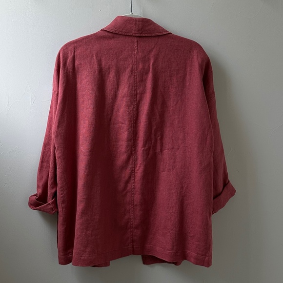 Eileen Fisher NWT 100% Organic Cotton Shawl Collar Jacket Size XS - Picture 2 of 4